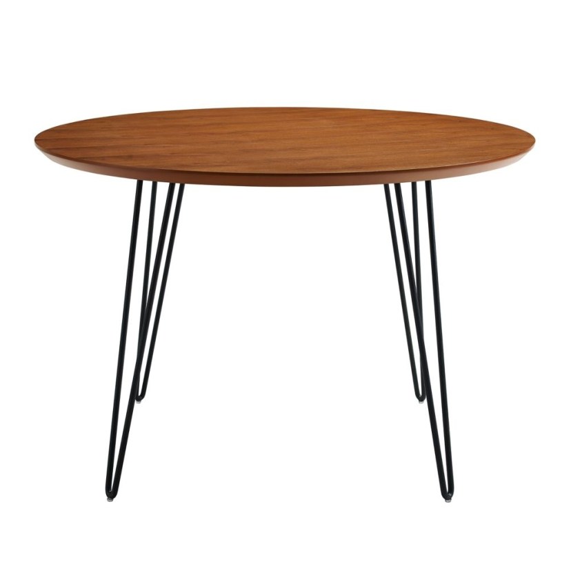 4 person mid century modern round dining table walnut 4 person mid century modern round dining table walnut