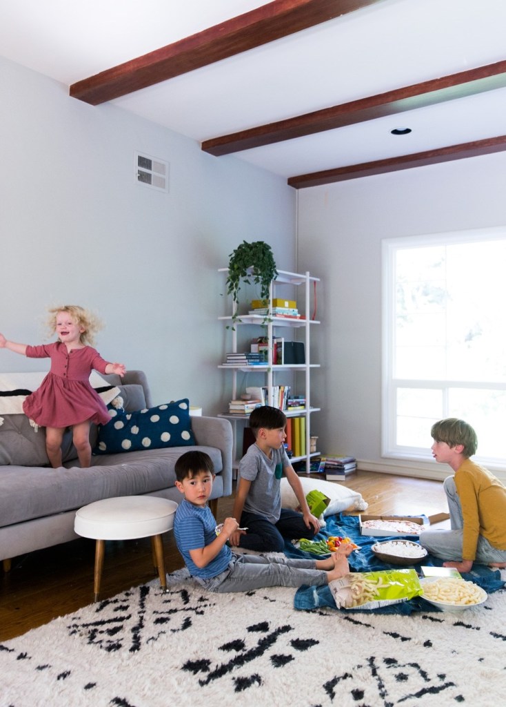kids living room a dinner party with kids the living room picnic say yes