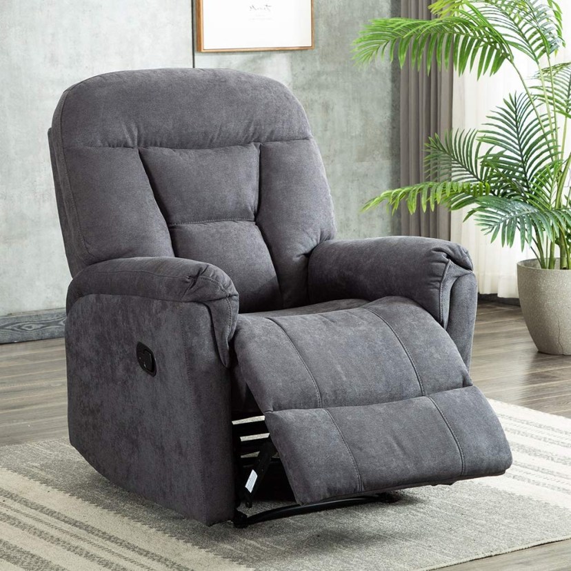 details about fabric recliner chair overstuffed armchair lounge seat living room sofa gray details about fabric recliner chair overstuffed armchair lounge seat living room sofa gray
