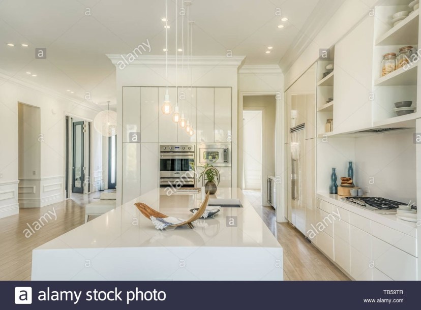 high end kitchen modern white high end kitchen stock photo alamy