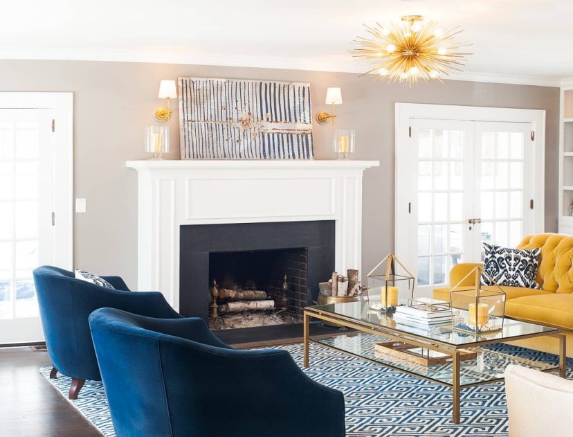 navy gold living room ideas photos houzz