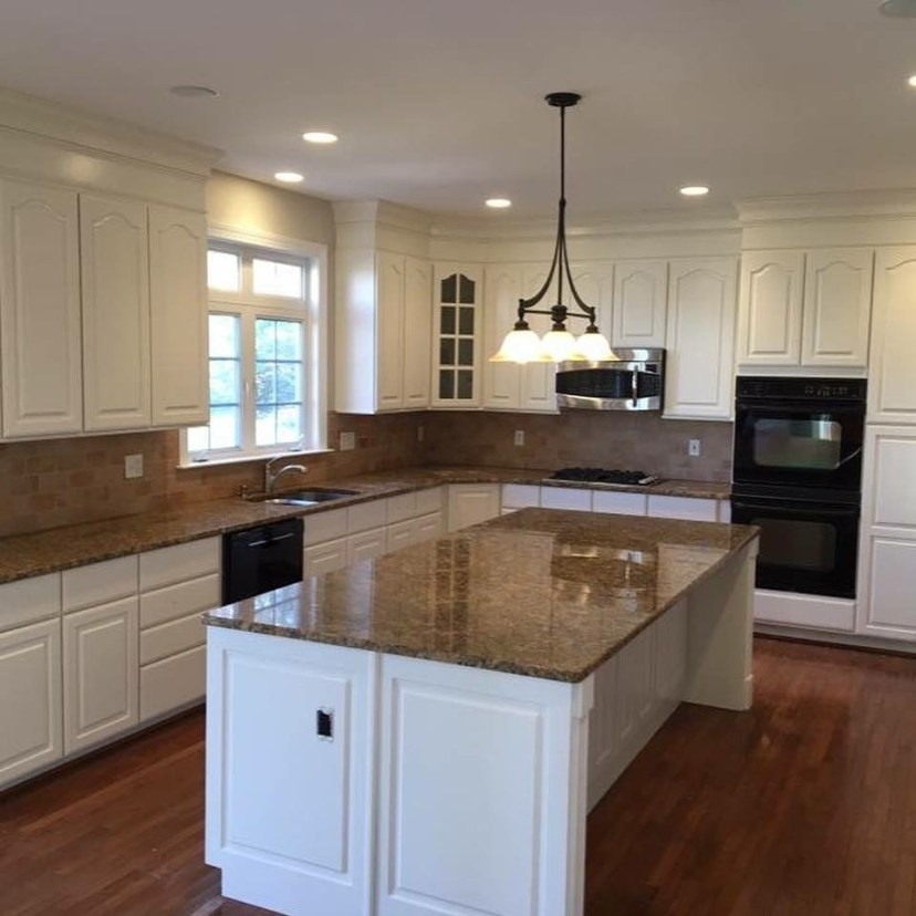 oak cabinets to white dove complete cabinet refinishing