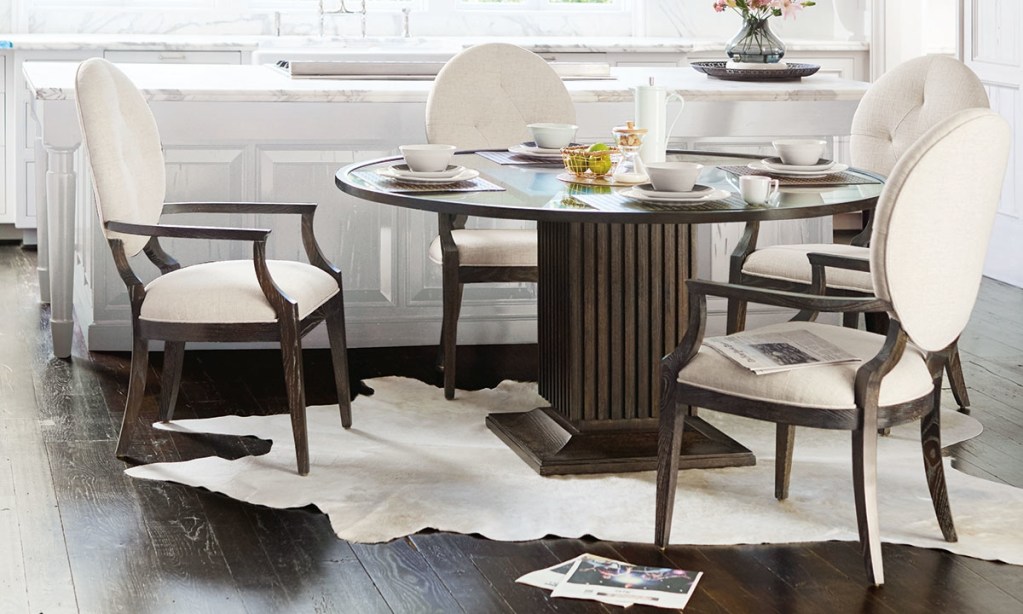 bernhardt clarendon 5 piece round dining set