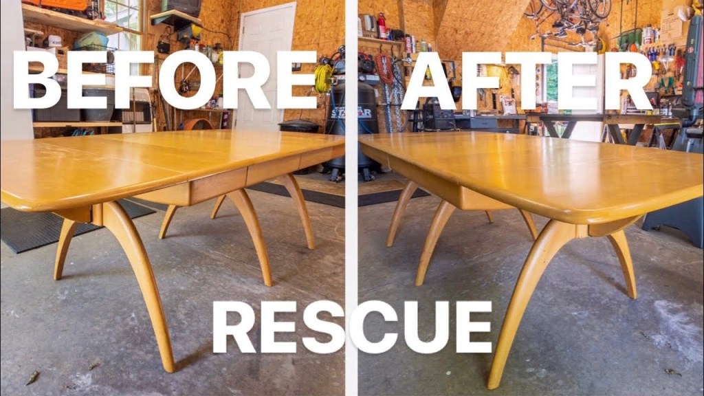 heywood wakefield wishbone dining table restoration mid century modern furniture