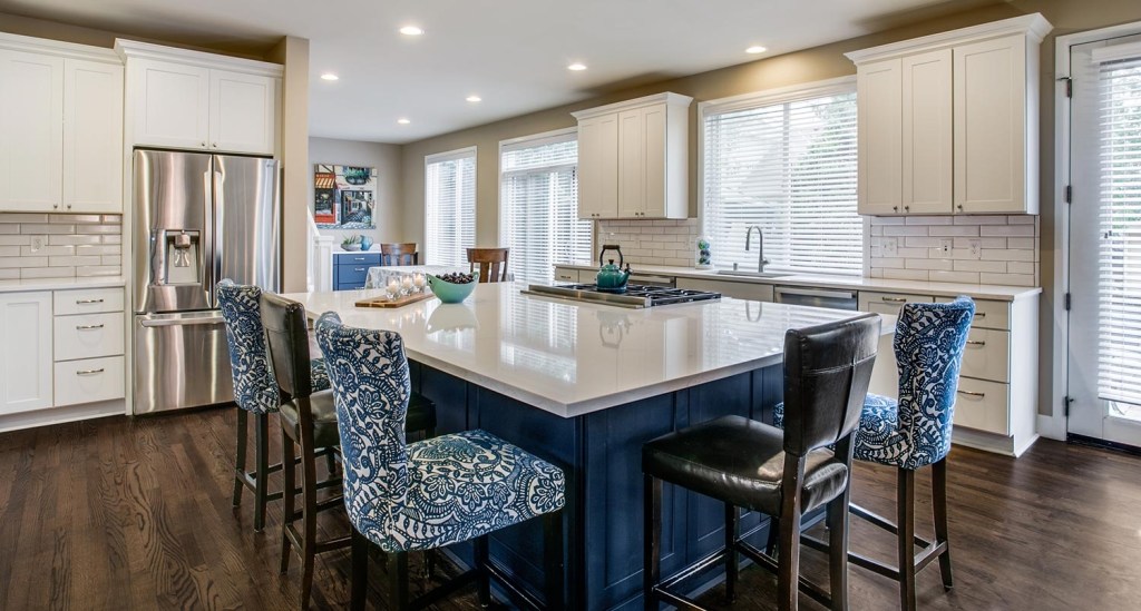 massive kitchen island for the love of entertaining