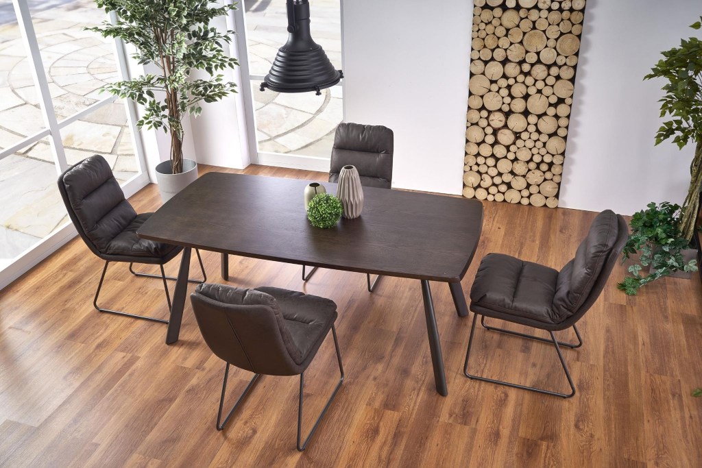 adrian dark walnut dining table 180cm