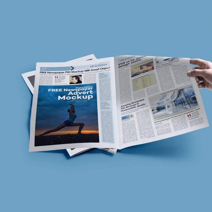 25 newspaper ad mockup templates psd creativebonito