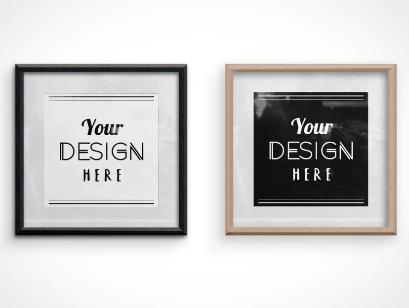 beveled wood photo frame casing psd mockup psd mockups