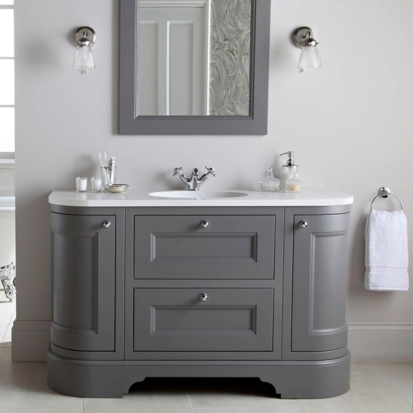 burbidge tetbury 1340mm curved vanity unit worktop with