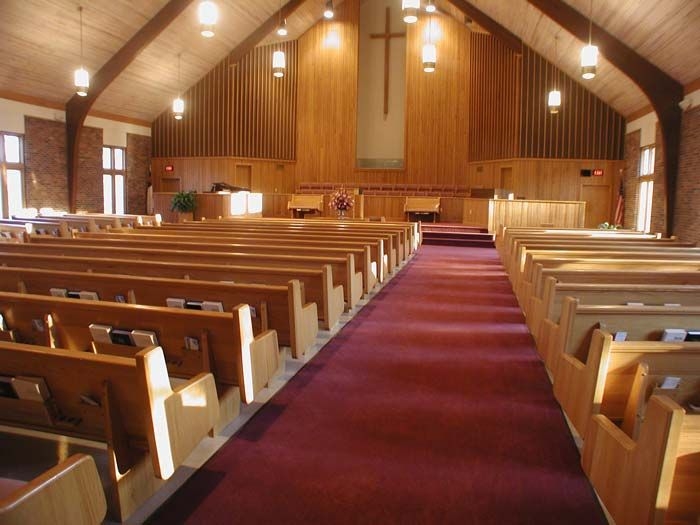 contemporary church interior church pews solid oak