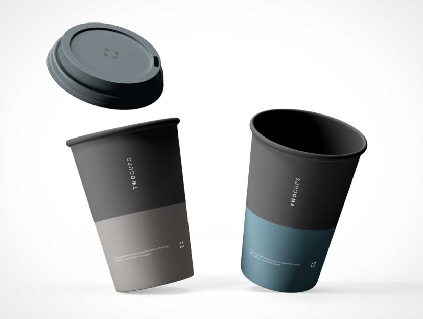 floating coffee cups sip lid psd mockup psd mockups