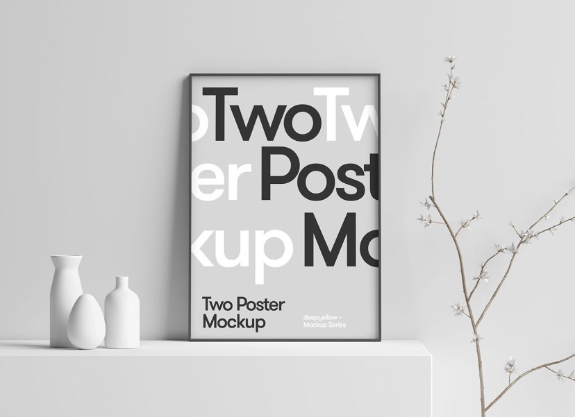 free 3d scene photo poster frame mockup psd good mockups