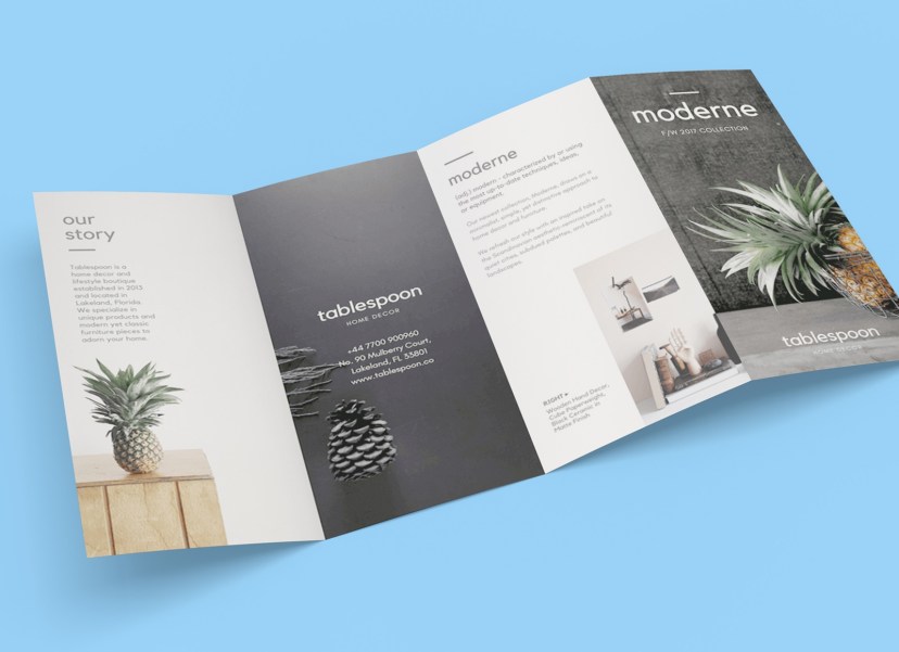 free 4 panel quad fold brochure mockup psd good mockups