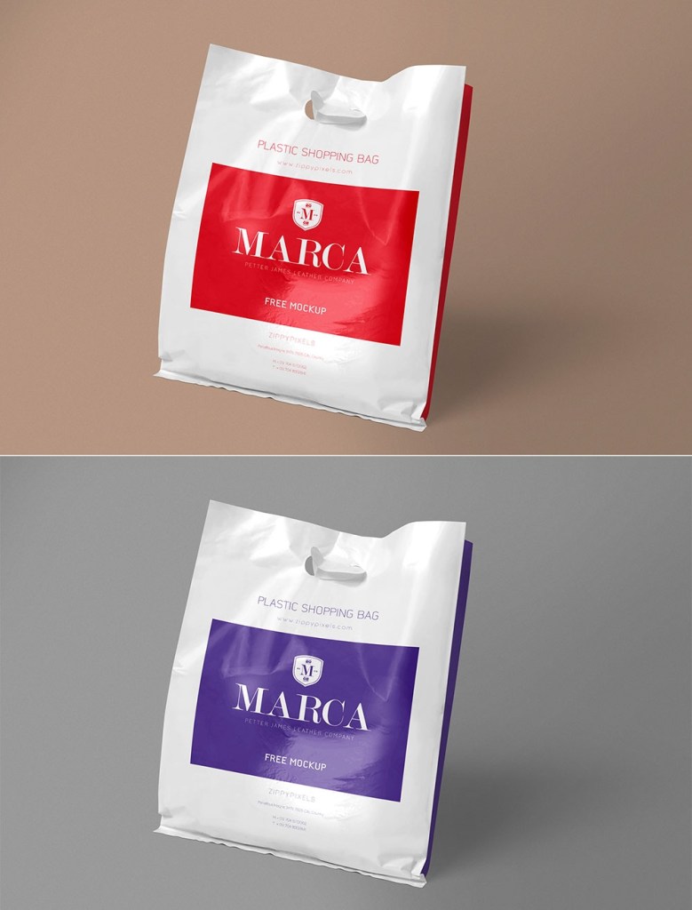 free ideal plastic bag mockup mockuptree