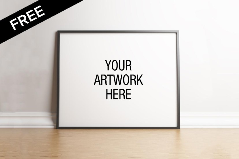 free landscape poster frame mockup creativetacos