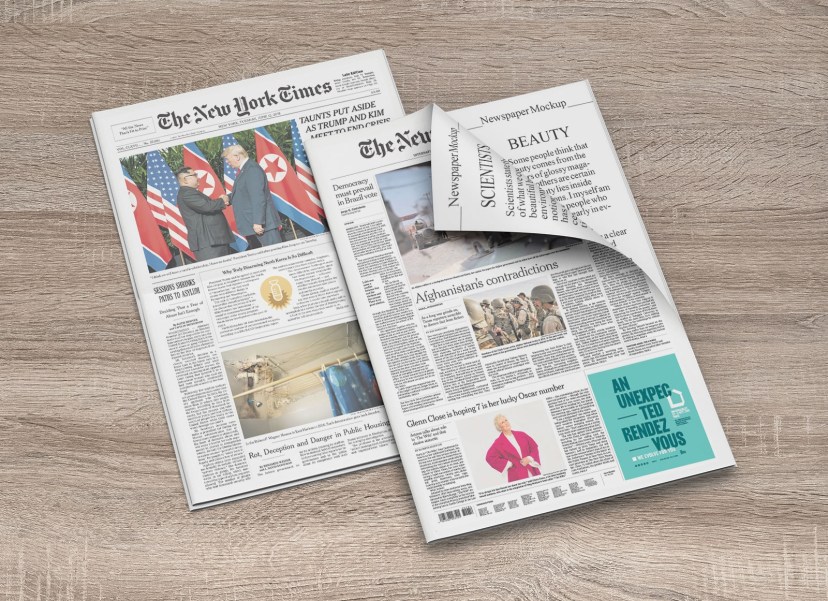 free newspaper cover inner pages mockup psd set good mockups