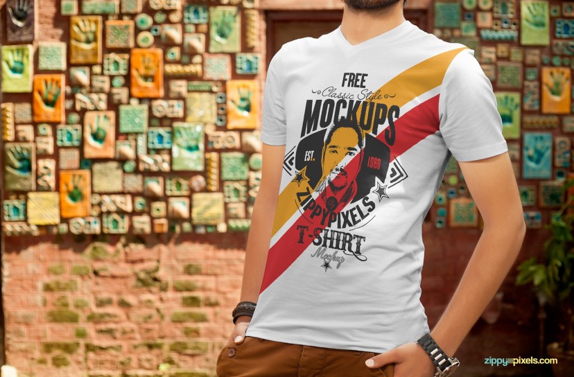 free t shirt design mockup zippypixels