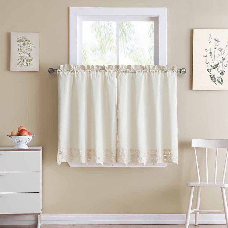 hanna rod pocket window tiers valance curtains modern