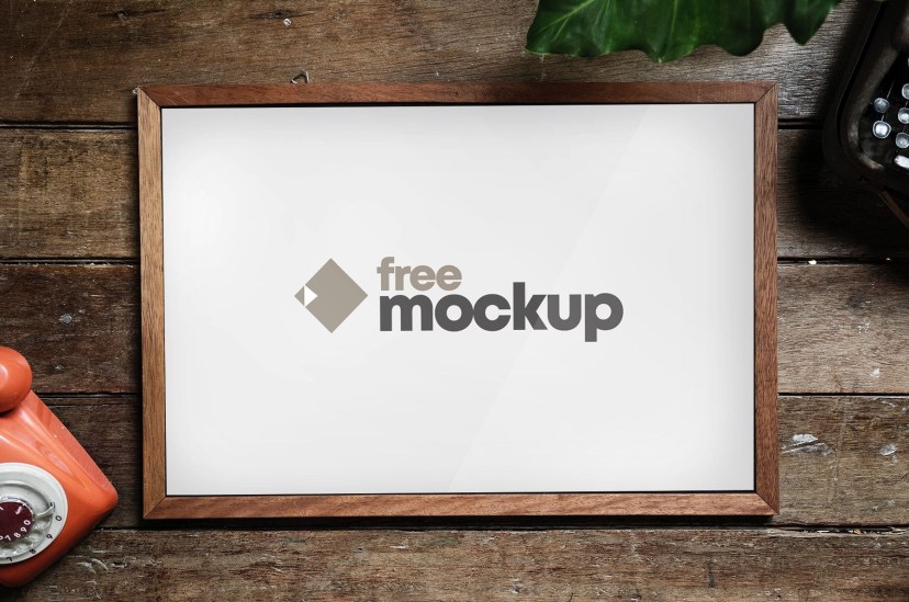 horizontal poster frame free mockup pixelsdesign