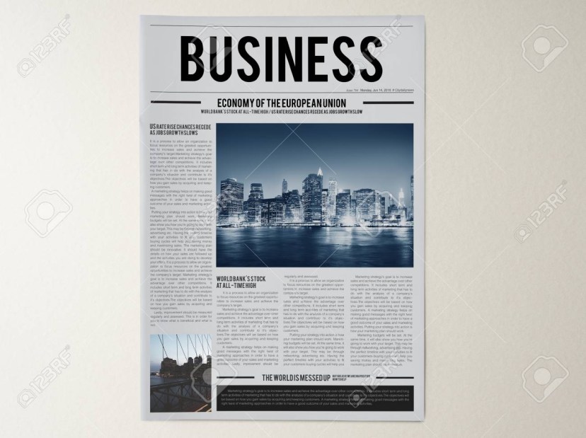 latest business news newspaper mockup