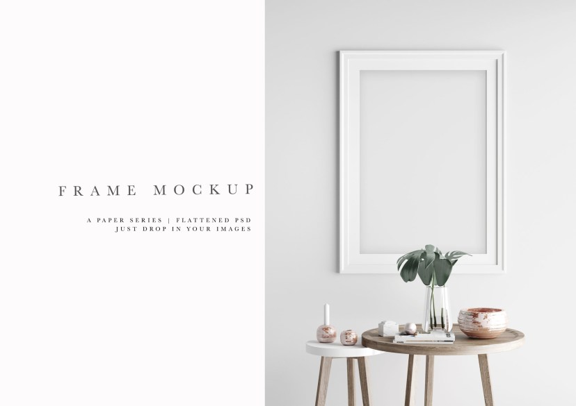 long white portrait frame mockup psd smart object 183