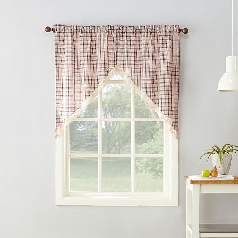 maisie rod pocket tailored valance kitchen curtains