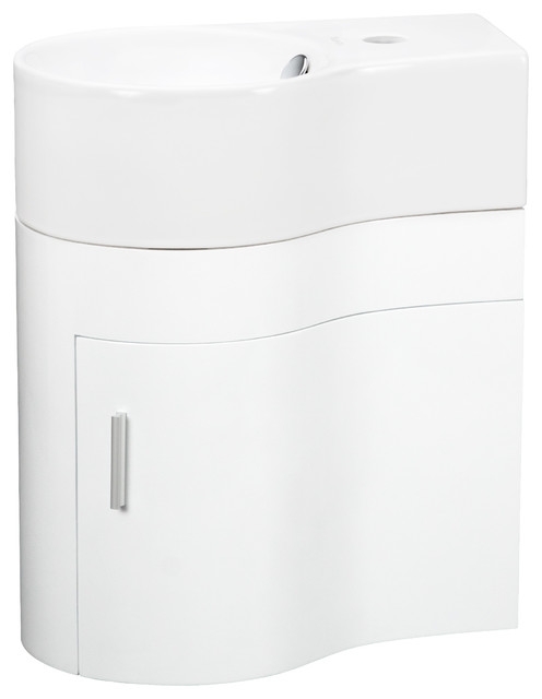 melamine curved wall hung vanity and sink contemporary