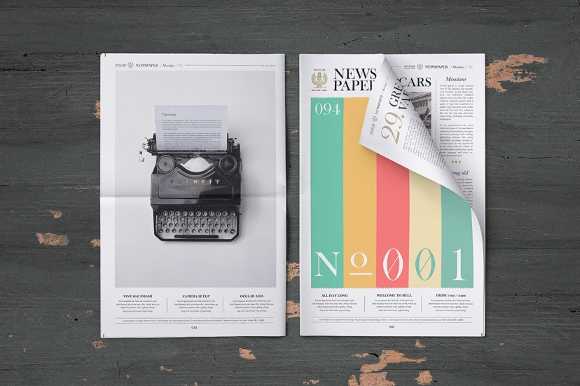 newspaper mock up freebie on behance