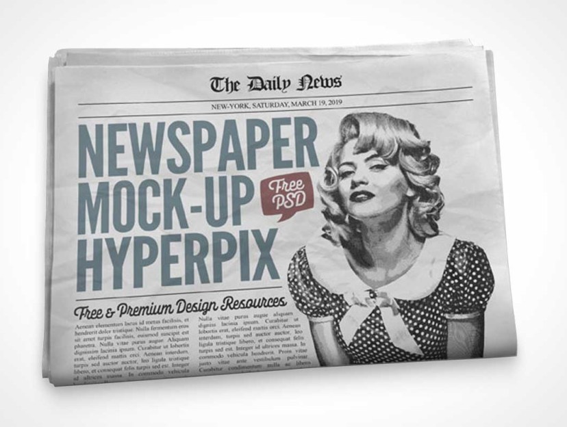 newspaper psd mockups