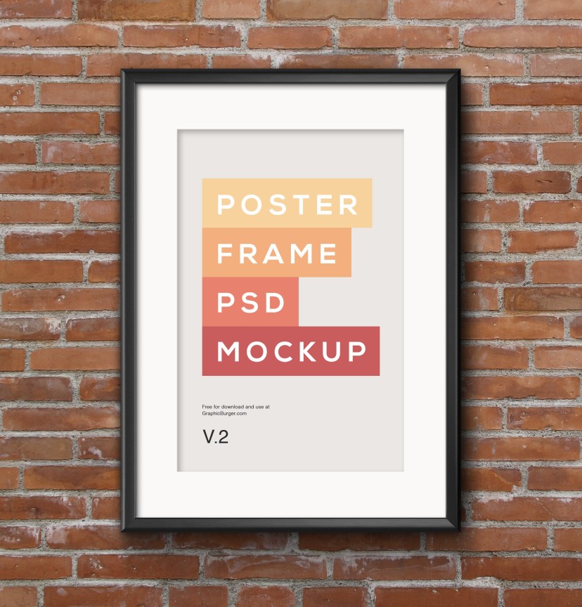 poster frame psd mockup 2 graphicburger