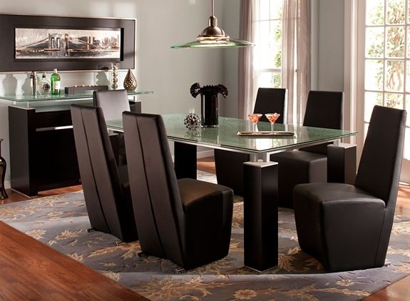 ritz 7 pc glass dining set dining sets raymour and